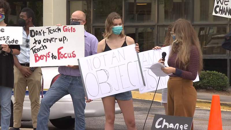 Students protest Duval County school district’s dress code