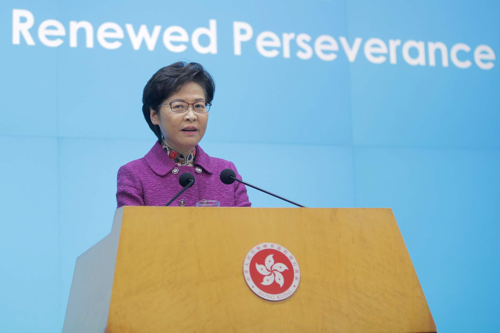 Hong Kong leader lauds new security law despite criticism