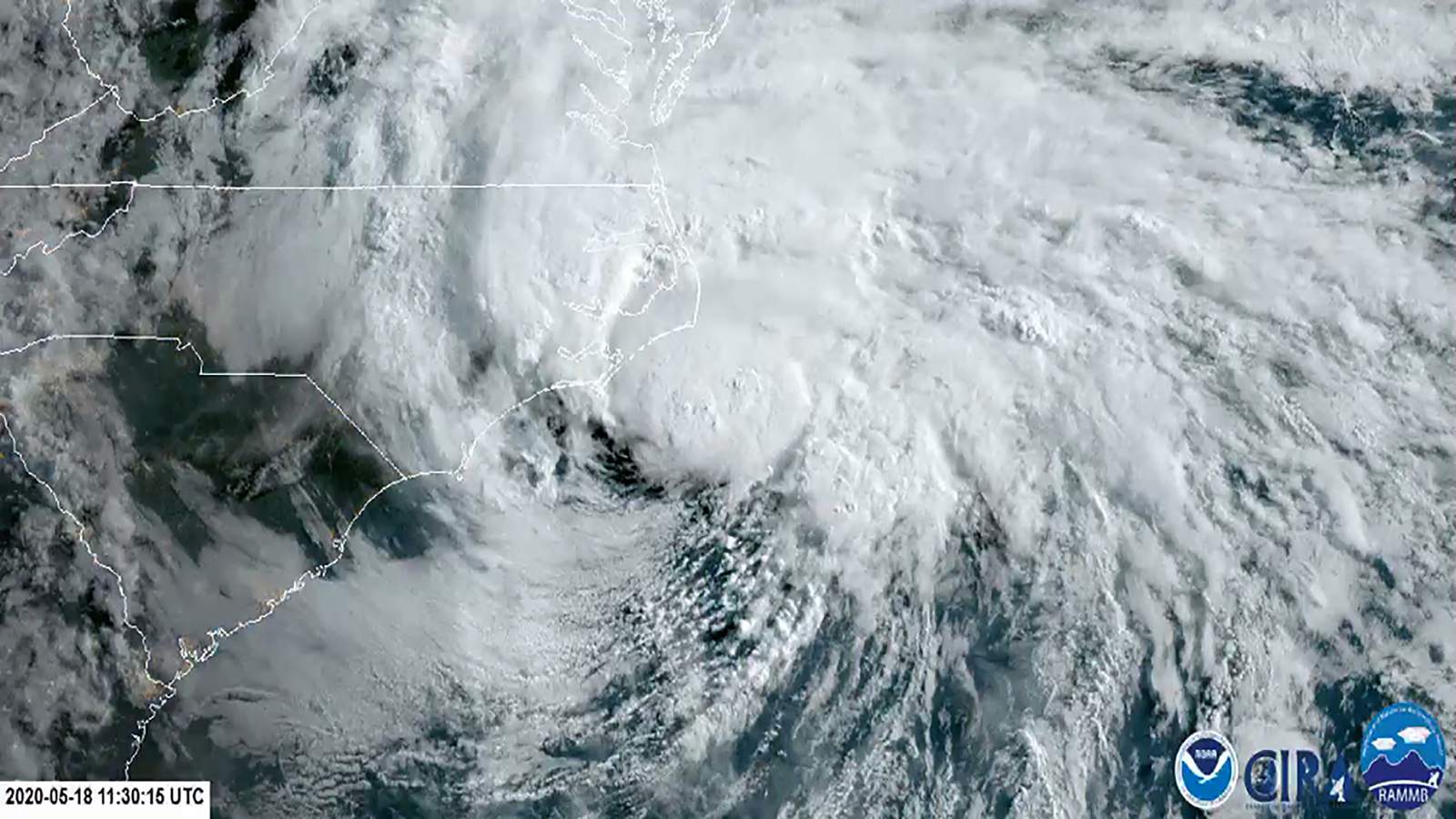 Tropical Storm Arthur hits North Carolina coast with rain