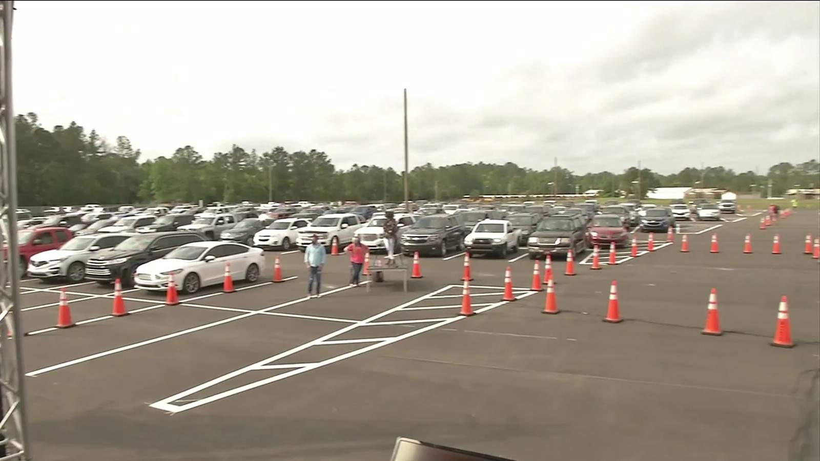 Hundreds turn out for drive-up Easter service in Nassau County
