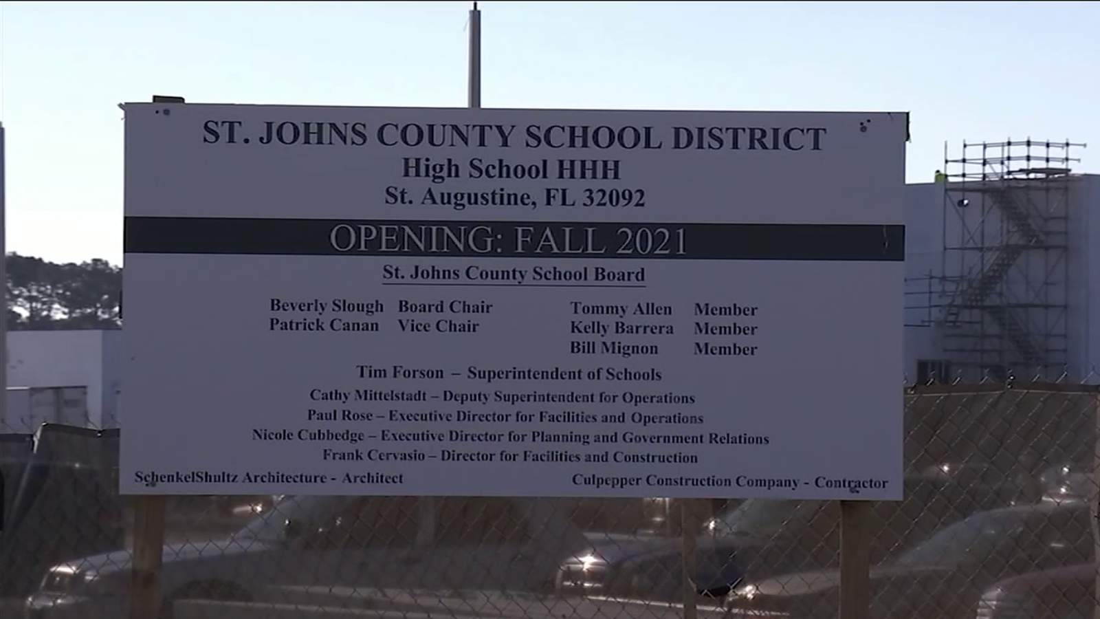 New St. Johns County school has a name: Tocoi Creek High