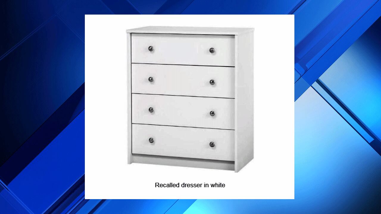 Four Drawer Dressers From Kmart Recalled