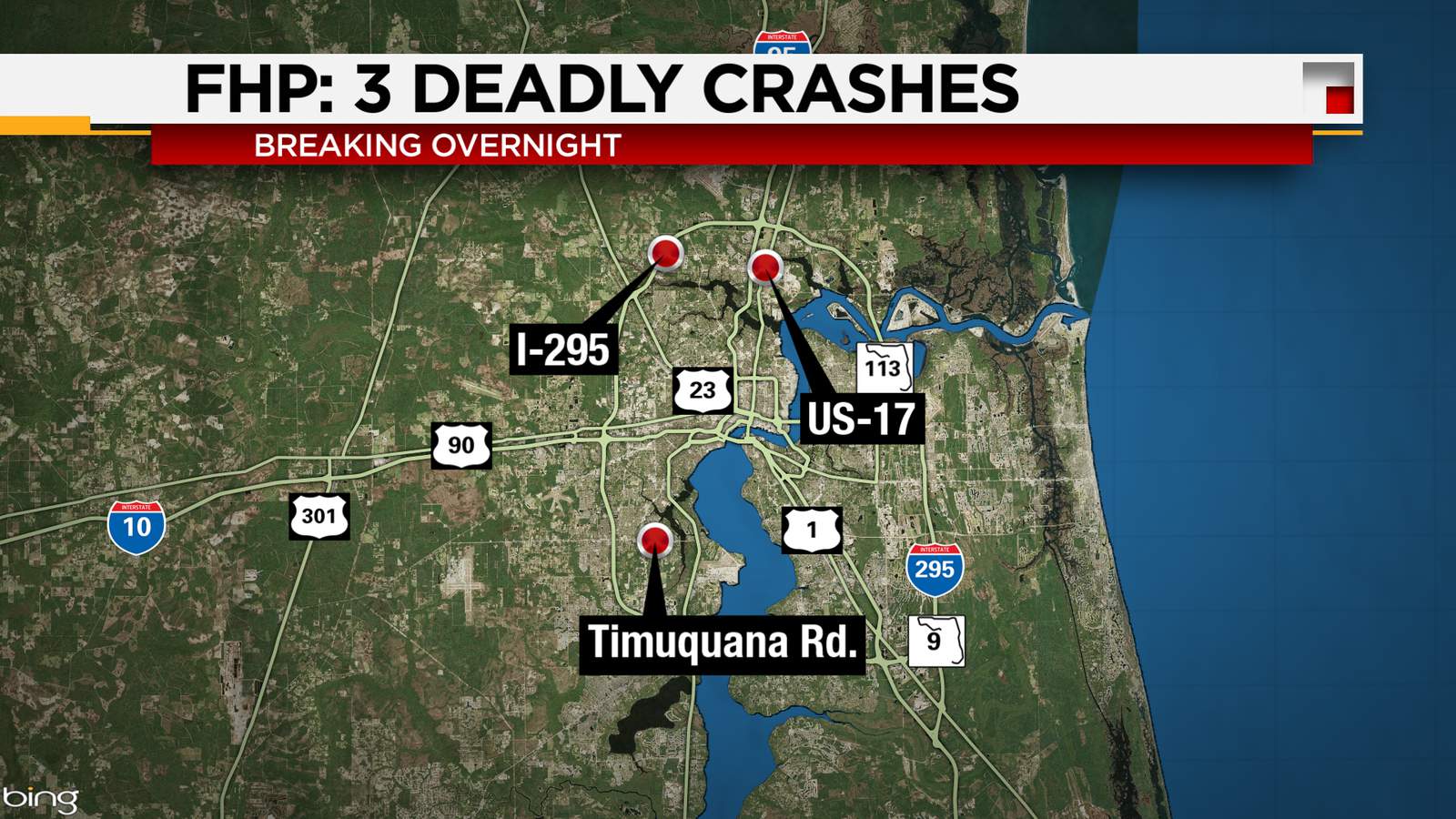 Deadly night: Florida Highway Patrol investigating 3 fatal crashes