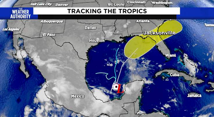 Tropical Wave over the Gulf of Mexico will bring tropical rains