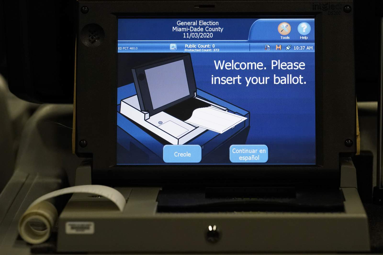 What happens if the ballot reading machine isn’t working?