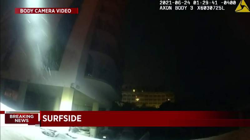 Video released of officers responding to condo collapse