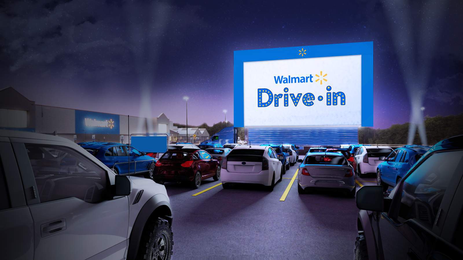 Walmart transforming 160 parking lots into drive-in movie theaters