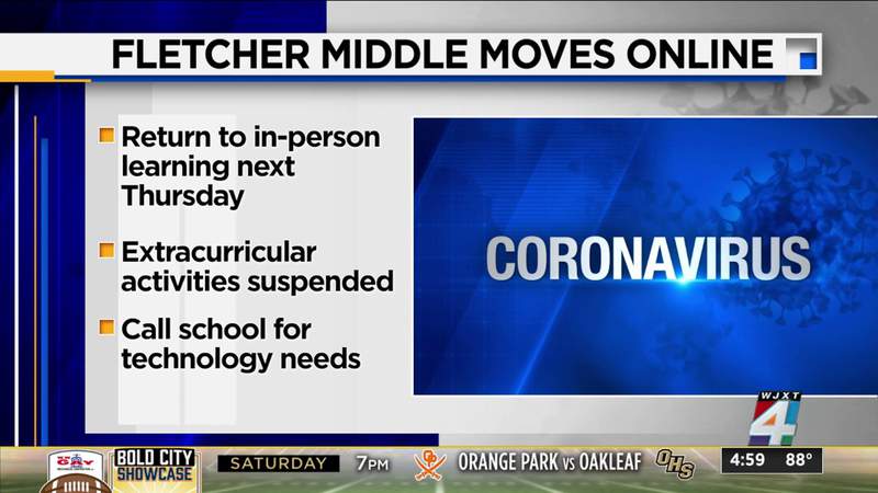Fletcher Middle School moves to on the internet lessons as COVID-19 quarantines increase
