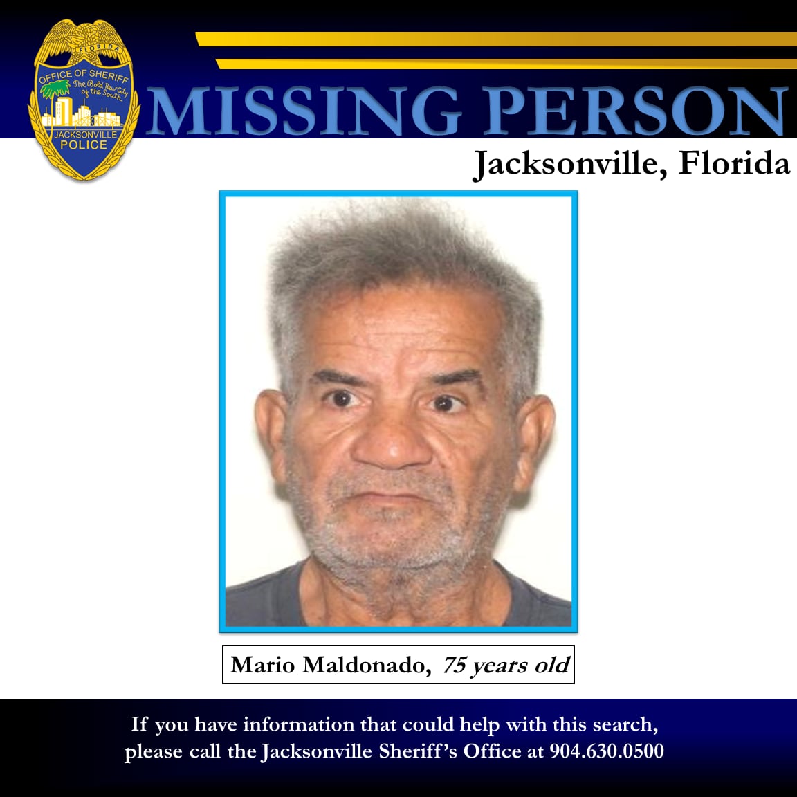 Jacksonville police seek missing man last seen on Southside