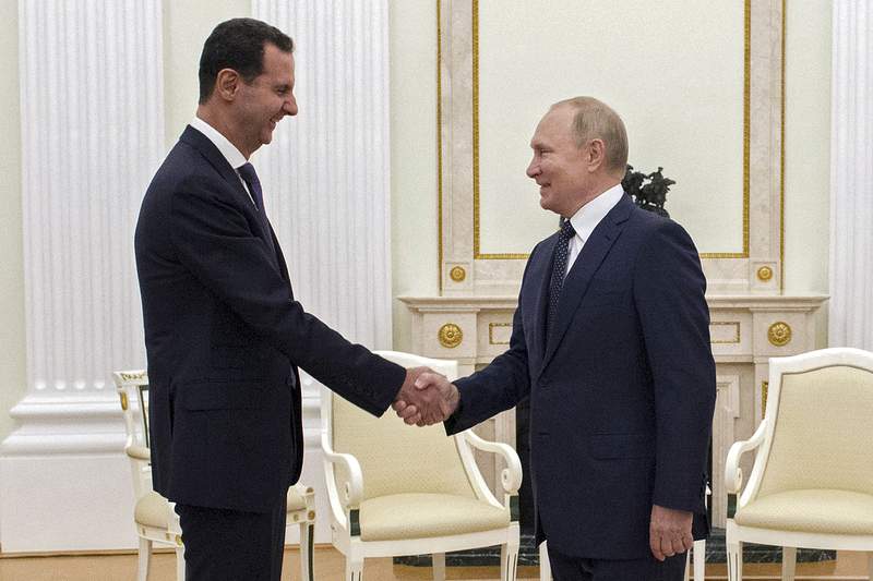 Putin and Syria's Assad hold talks in Moscow on rebel area