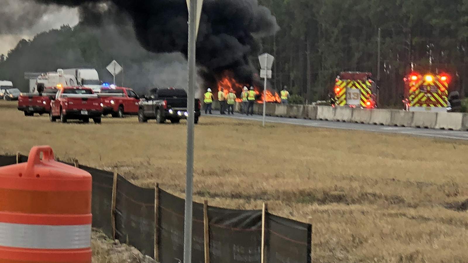 1 killed in fiery 4-vehicle crash on US 301 in Maxville