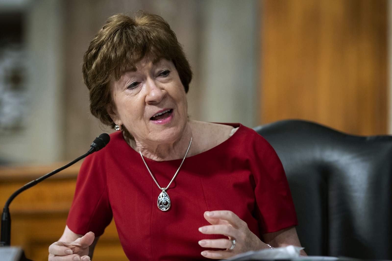 The Latest: Collins to vote no on court pick before election