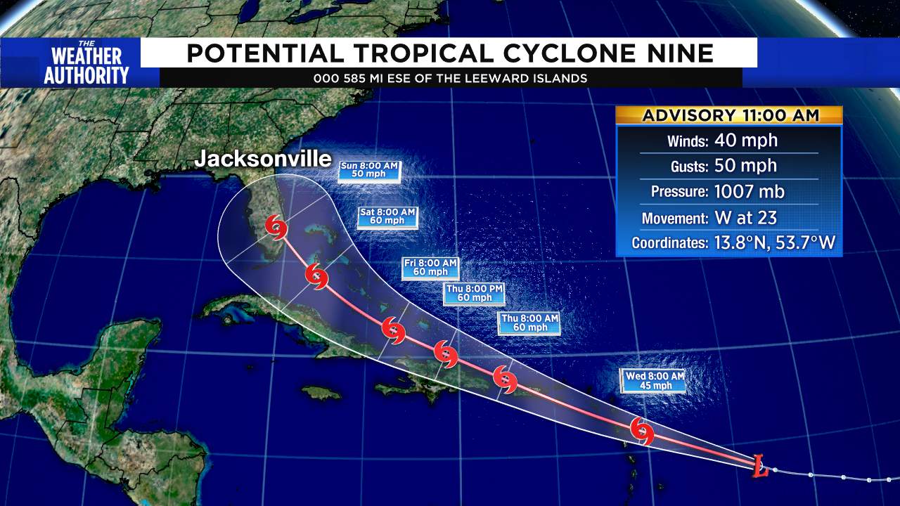 New Potential Tropical Cyclone Nine Forms