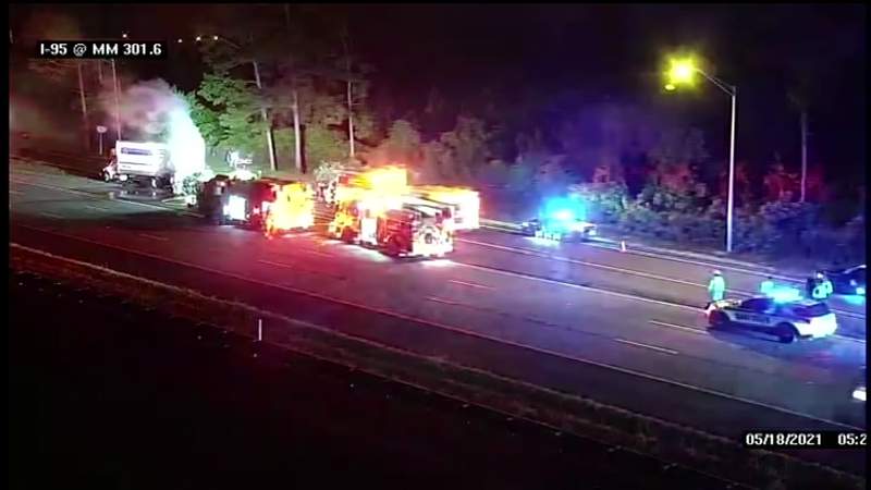 Deadly crash involving semi on I-95 in St. Johns County, FHP says