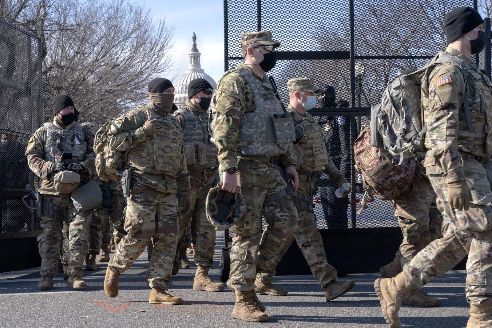 Guard troops pour into Washington as states answer the call