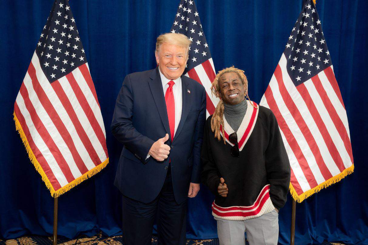 President Trump meets with rap star Lil Wayne in Florida