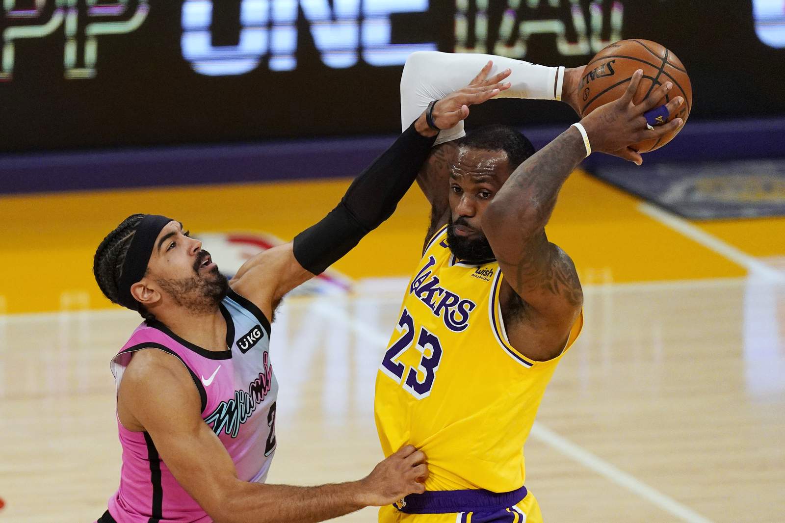 Heat hold off depleted Lakers 96-94 in NBA Finals rematch