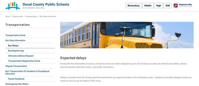 DCPS launches website to communicate bus delays