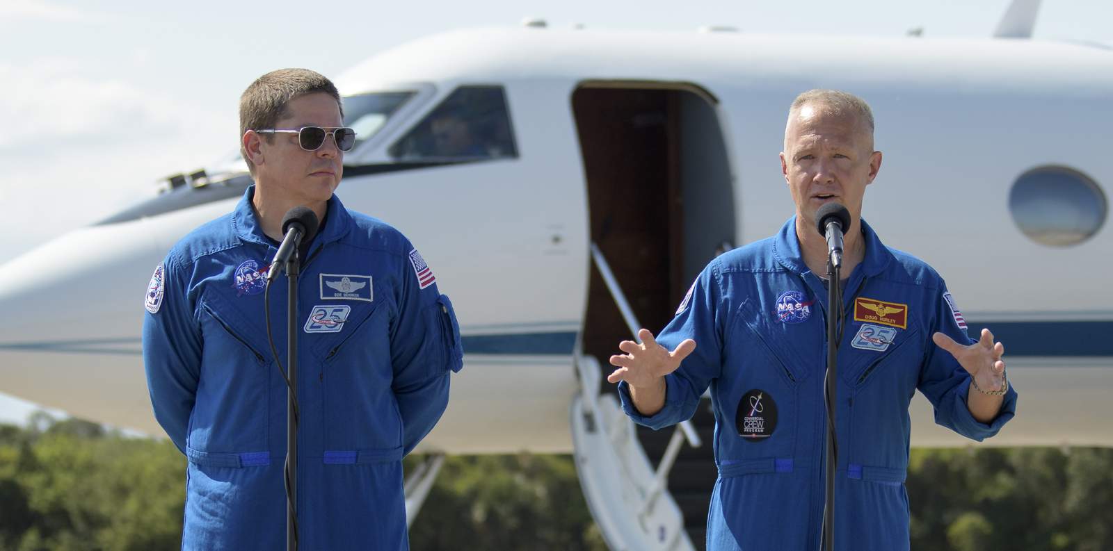 Astronauts arrive for NASAs 1st home launch in decade