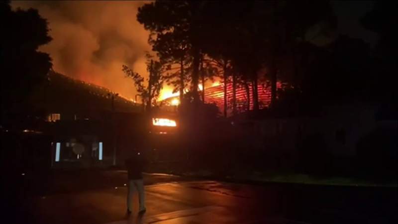 Brunswick warehouse still smoldering after wood pellets burst into flames overnight