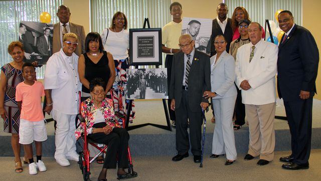 Congressman Lawson with the Pearson family.