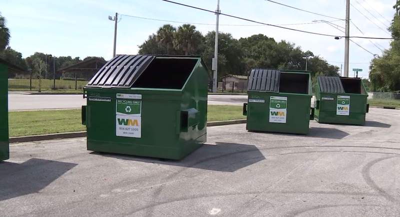 Dumpsters arrive at recycling drop-off sites, some concerned for local parks