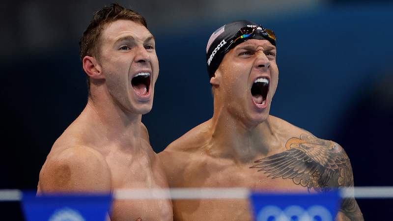 Picture perfect: Caeleb Dressel, Ryan Murphy end with gold in relay